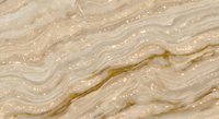 Elegant beige marble texture with flowing wavy patterns and golden veins. Natural stone surface with organic curves and mineral deposits for luxury design projects.