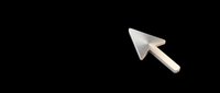 Metallic silver cursor arrow isolated on transparent background, ready for T-shirt design, stickers, clipart, print on demand, and sublimation projects.