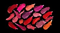 Lipstick swatches in vibrant red, pink, coral, magenta, and burgundy shades isolated on transparent background. Ready for cosmetics design, beauty clipart, print-on-demand products, and sublimation projects.