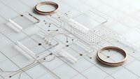 Wedding rings on architectural blueprints symbolizing marriage planning and home building dreams together for couples starting new life.