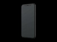 Black modern smartphone mockup isolated on transparent background, ready for T-shirt design, stickers, clipart, print on demand, and sublimation projects.