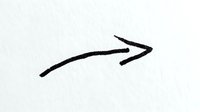 Hand-drawn black arrow pointing right on white background, ideal for presentations, infographics, and digital content highlighting direction or next steps.