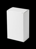 Blank white cardboard box isolated on transparent background, ready for mockup, packaging design, print on demand, stickers, clipart, and product branding use.