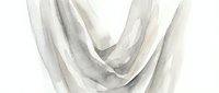 Elegant draped fabric in soft beige and gray tones with flowing folds and gentle shadows, isolated on white background for versatile design applications.