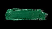 Green paint brush stroke isolated on transparent background, ready for T-shirts, stickers, posters, sublimation, and print on demand design use.