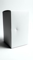 White blank cardboard box mockup on clean background for product packaging design and branding presentation.