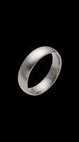 Brushed silver band ring isolated on transparent background, ready for jewelry design, e-commerce, print-on-demand products, and digital marketing materials.