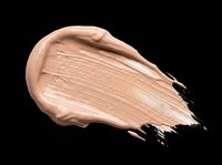 Liquid foundation or concealer swatch in warm beige tone, isolated on transparent background, ready for beauty product design, cosmetics packaging, makeup tutorials, and print-on-demand applications.