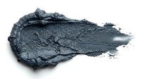 Thick charcoal gray paint stroke with textured brushwork on white background, isolated for design projects, posters, and digital artwork applications.