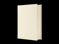 Blank hardcover book with cream cover isolated on transparent background, ready for mockups, stickers, t-shirt design, print on demand, and clipart use.