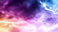 Vibrant abstract background with flowing energy waves in pink, purple, and blue colors creating dynamic motion effect with glowing light trails and bokeh elements.