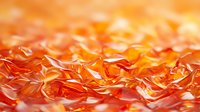 Abstract orange and red waves creating dynamic flowing pattern with light effects. Artistic background with rippling liquid-like texture and warm glowing tones.