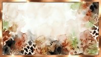 Watercolor autumn foliage frame with warm earth tones, organic textures and botanical elements on cream background, suitable for seasonal designs and creative projects.