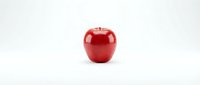 Fresh red apple isolated on white background for healthy eating and nutrition concepts.