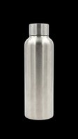 Stainless steel water bottle isolated on transparent background, cut out and ready for T-shirt designs, stickers, print on demand, and sublimation projects.