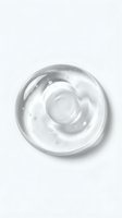 Clear gel or serum texture with swirled pattern on white background, isolated cosmetic product for skincare, beauty, and wellness design applications.