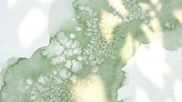Abstract watercolor background with organic green and yellow flowing shapes creating soft artistic texture for creative projects and design work.