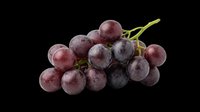 Fresh red grapes bunch isolated on transparent background, ready for culinary design, food packaging, recipe graphics, print-on-demand products, and digital food illustrations.