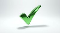 Green checkmark symbol isolated on white background, suitable for web design, user interface elements, approval badges, and marketing materials.