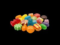 Colorful assorted candies and gummies isolated on transparent background, ready for design use on t-shirts, stickers, clipart, print-on-demand products, and sublimation projects.