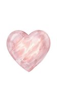 Soft pink watercolor heart with translucent layers and organic brushstrokes, isolated on white background. Suitable for love, romance, and Valentine designs.