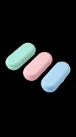 Three pastel eyeglass cases in mint, pink, and blue isolated on transparent background, ready for product design, stickers, print on demand, and clipart use.