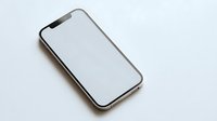 Modern smartphone with blank white screen mockup on clean background for app presentation and digital marketing materials.