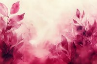 Dreamy pink and burgundy watercolor leaves create soft atmospheric background with delicate botanical silhouettes and gentle color transitions. For romantic designs.