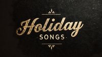 Elegant gold foil holiday songs typography on dark textured background for festive music album covers, greeting cards and seasonal marketing materials.
