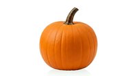 Fresh orange pumpkin with brown stem isolated on white background, ready for autumn harvest designs, fall decorations, and seasonal marketing materials.
