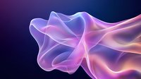 Ethereal flowing smoke effect in vibrant pink, purple and blue gradient colors against dark background creates mesmerizing abstract art composition for modern design projects.