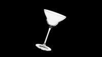 Empty martini glass isolated on transparent background, ready for cocktail bar designs, restaurant menus, beverage packaging, t-shirt designs, and print-on-demand products.