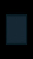 Digital tablet with blank dark screen, isolated on transparent background. Ready for mockups, app presentations, tech clipart, stickers, and print on demand designs.