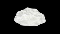 Translucent ice chunk or crystal rock isolated on transparent background, ready for design use in t-shirts, clipart, stickers, print-on-demand products, and digital crafts.