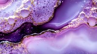 Abstract purple and gold marble texture with flowing liquid effect and glitter details, luxury geode pattern with agate crystal design for modern wall art and decor.