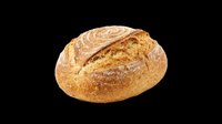 Artisan sourdough bread loaf isolated on transparent background, ready for bakery designs, food packaging, restaurant menus, print-on-demand products, and culinary graphics.