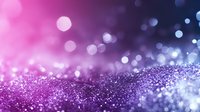 Magical glitter background with pink and purple gradient, sparkling bokeh lights and shimmering particles creating dreamy abstract texture for festive designs.