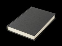 Dark gray hardcover book isolated on transparent background, ready for stickers, print on demand, clipart, sublimation, and t-shirt design use.