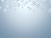Falling snowflakes on soft blue gradient background, winter holiday season design element for greeting cards, festive decorations and seasonal marketing materials.