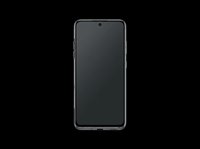 Modern black smartphone front view isolated on transparent background, ready for T-shirt design, clipart, stickers, print on demand, and sublimation projects.