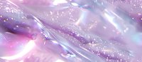 Shimmering holographic texture with pink and purple iridescent surface featuring glitter particles and light reflections creating dreamy abstract background.