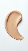 Liquid foundation makeup smear stroke on white background for cosmetic beauty and skincare product advertising.