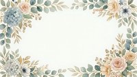 Watercolor floral frame with roses, succulents, and eucalyptus leaves on cream background. Isolated design element for invitations, cards, and web graphics.