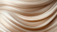 Flowing waves of blonde hair strands create smooth curves and lines in soft beige and cream tones, highlighting natural shine and texture for beauty and fashion designs.
