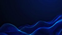 Glowing blue wave lines on dark background create dynamic flowing pattern with depth and movement, abstract digital technology concept for modern designs.