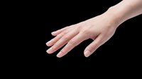 Caucasian woman's hand extended in open palm gesture, isolated on transparent background, ready for design use in presentations, websites, clipart, print-on-demand products, and digital graphics.