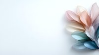 Delicate gradient petals arranged in soft pastel colors from pink to blue on white background, creating an elegant floral composition for wedding and romantic designs.
