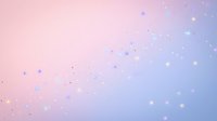 Soft gradient background with pink and blue colors featuring scattered glowing particles and bokeh lights for dreamy atmospheric designs.