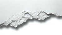 Torn white paper edge with jagged rip revealing layered texture underneath, suitable for backgrounds, design overlays, and creative graphic projects.
