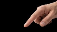 Caucasian hand with index finger pointing isolated on transparent background, ready for stickers, t-shirt design, clipart, print on demand, and sublimation use.